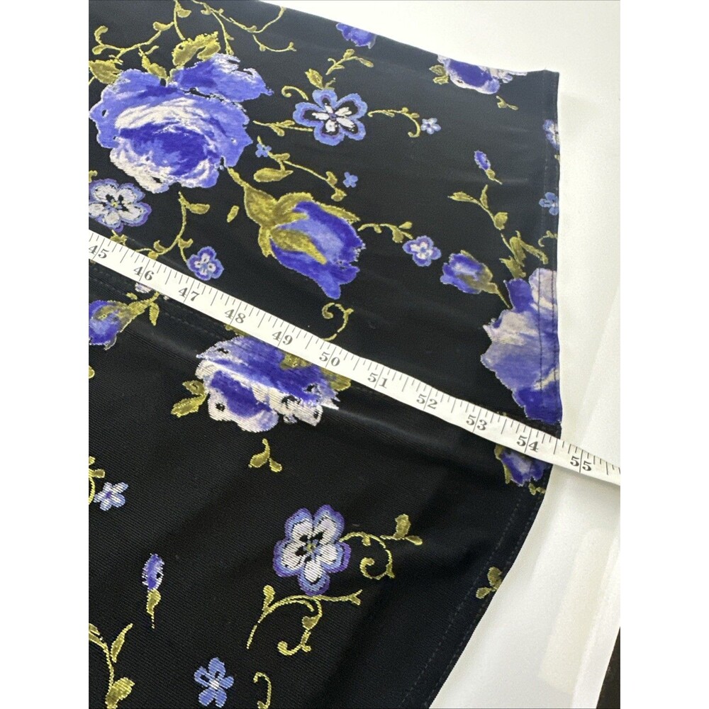 Coldwater Creek Maxi Dress Acetate Stretch Purple Floral Travel Ruffle Slinky - Picture 12 of 13